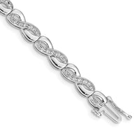 14k White Gold Diamond Infinity Link Bracelet-BM4637-050-WA
