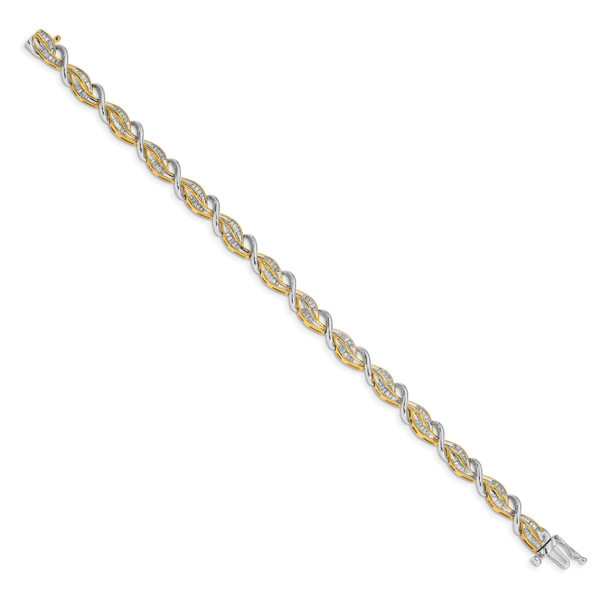14k Two-tone Diamond Bracelet-BM4639-100-YWA