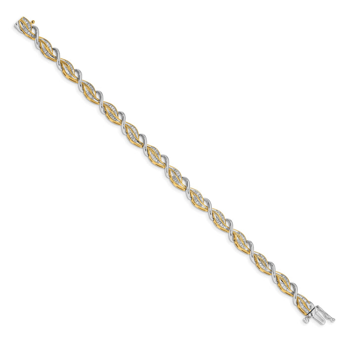 14k Two-tone Diamond Bracelet-BM4639-100-YWA