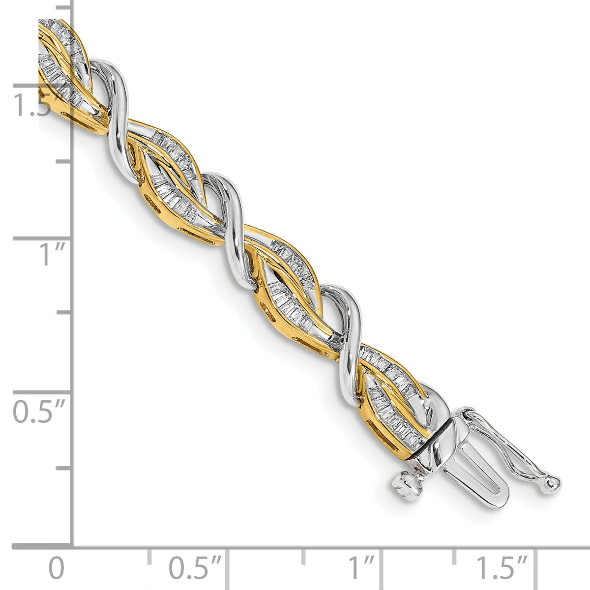14k Two-tone Diamond Bracelet-BM4639-100-YWA