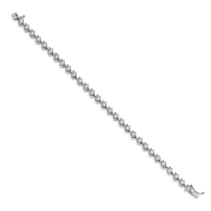 14k White Gold Diamond Bracelet-BM4641-200-WA