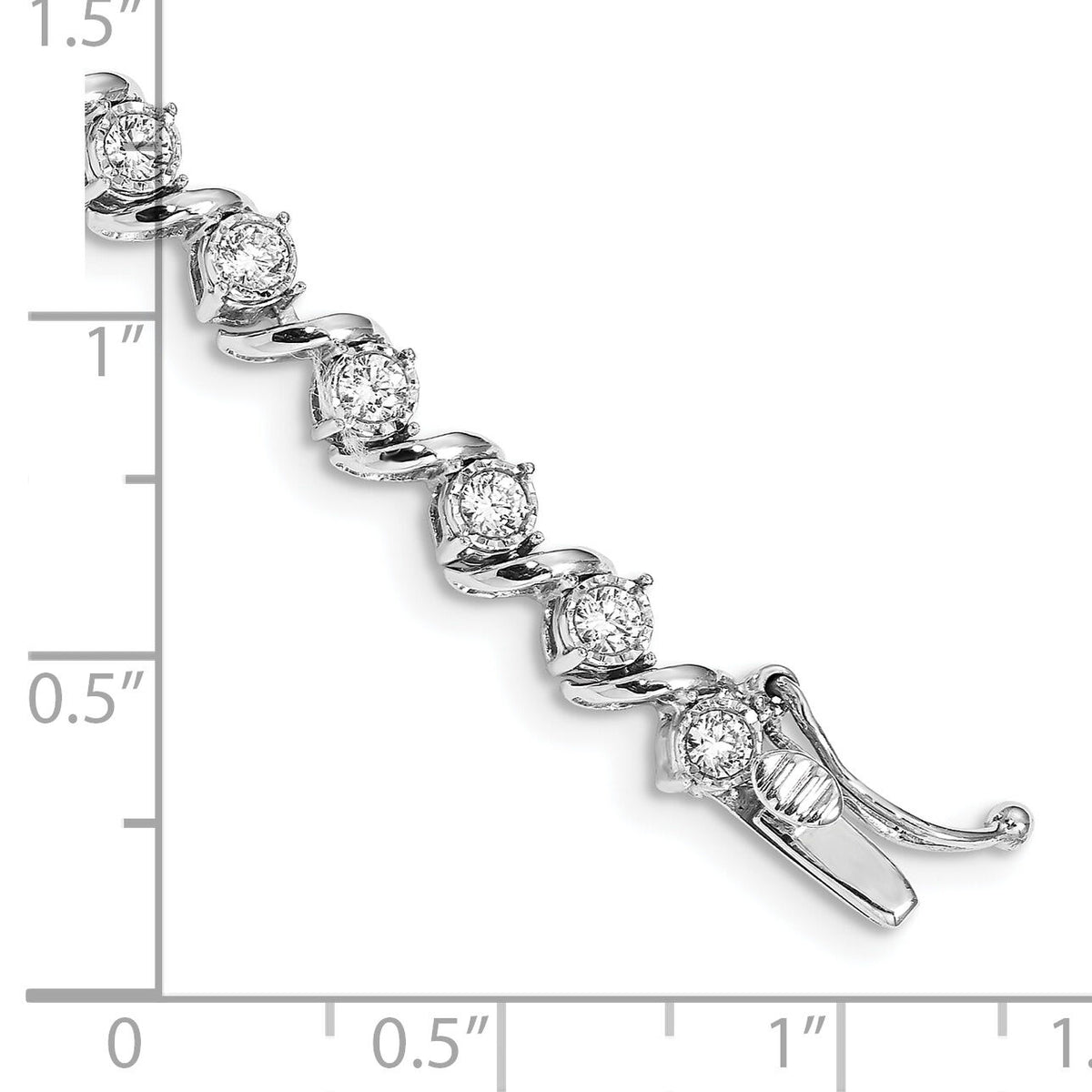 14k White Gold Diamond Bracelet-BM4641-200-WA
