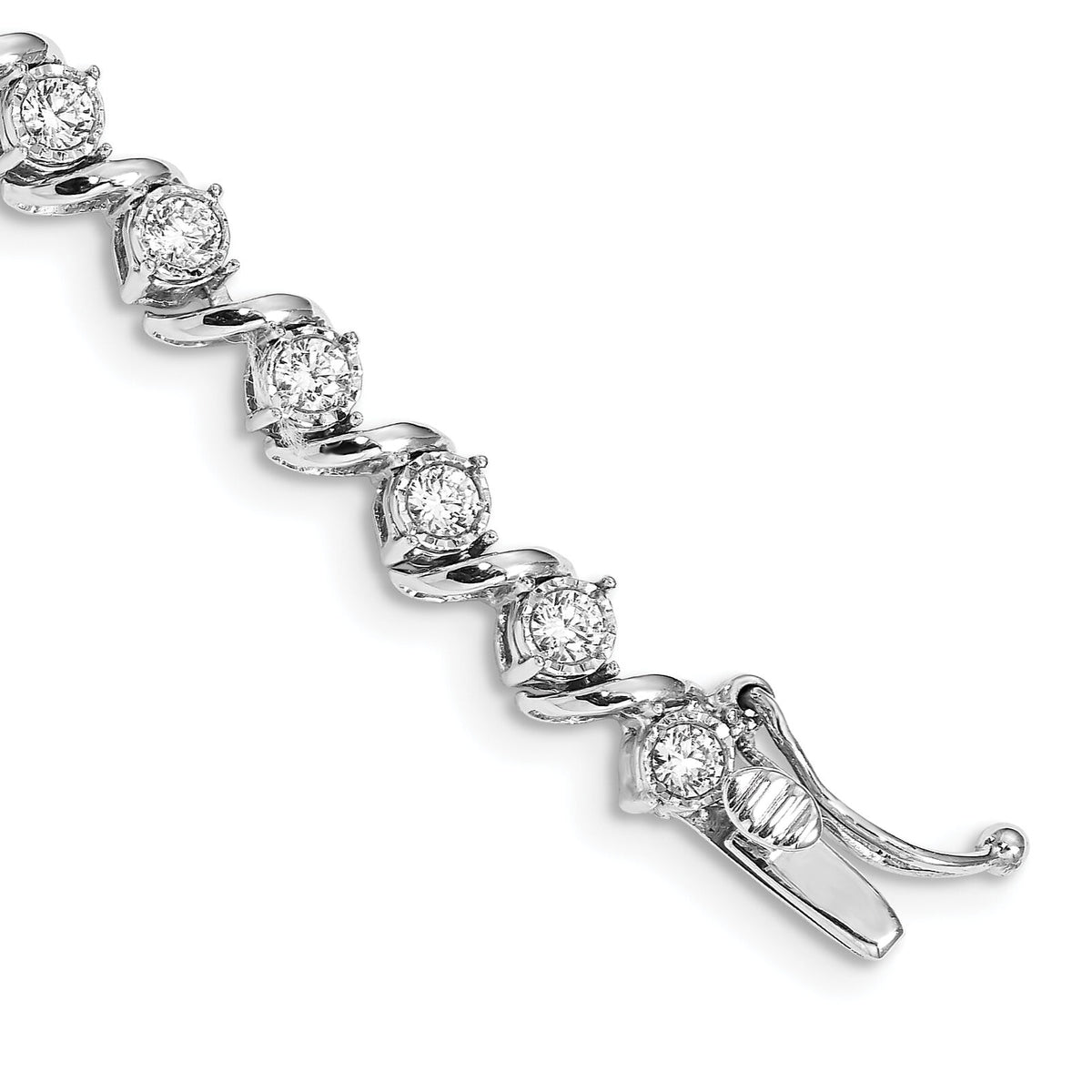 14k White Gold Diamond Bracelet-BM4641-200-WA
