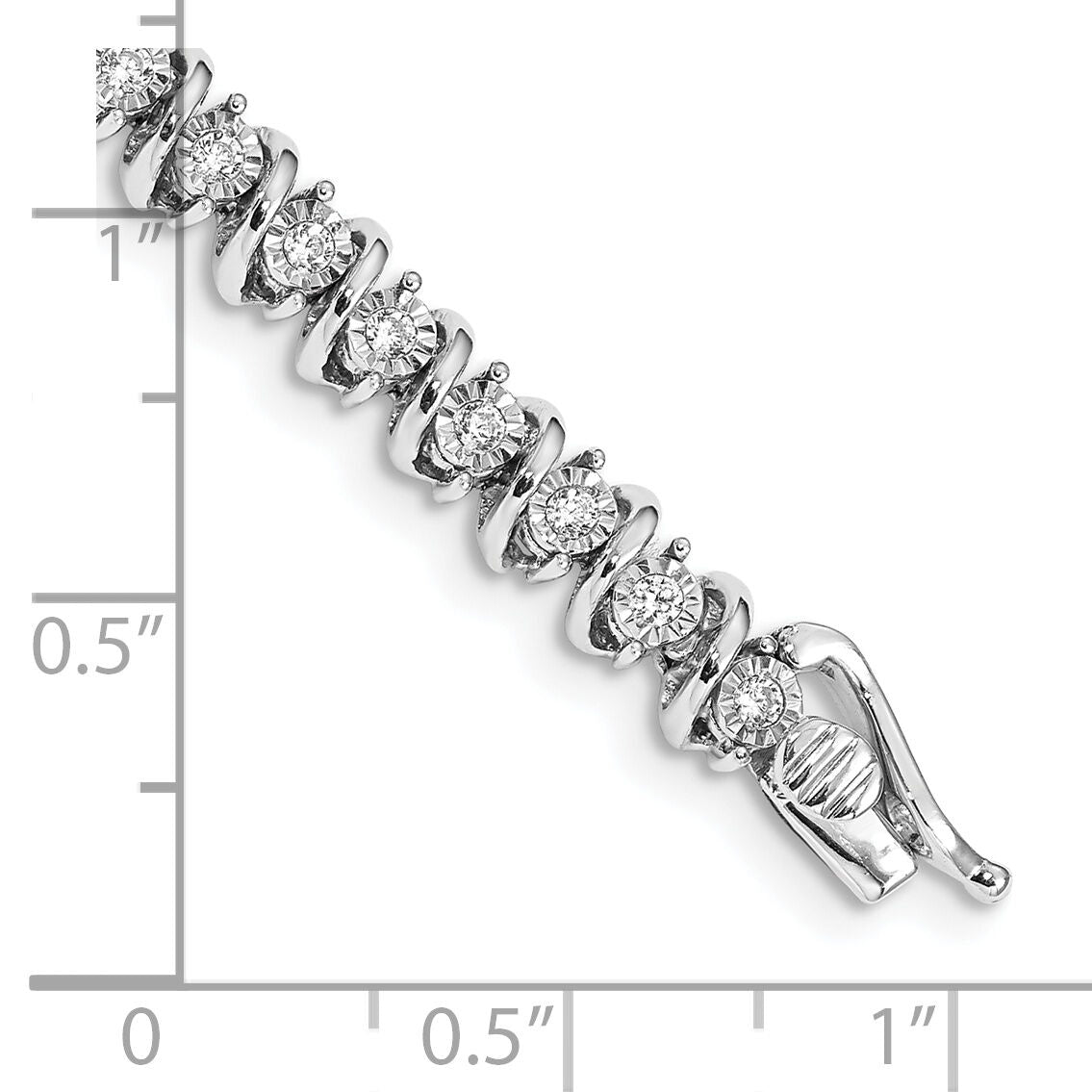 14k White Gold Diamond Bracelet-BM4643-100-WA