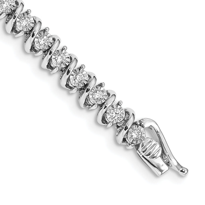 14k White Gold Diamond Bracelet-BM4643-100-WA