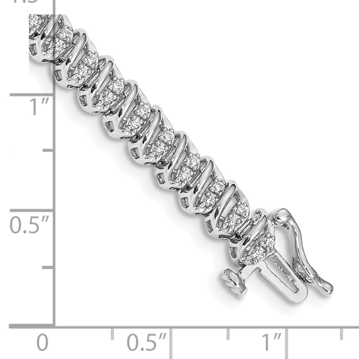 14k White Gold Diamond Fancy Bracelet-BM4645-100-WA