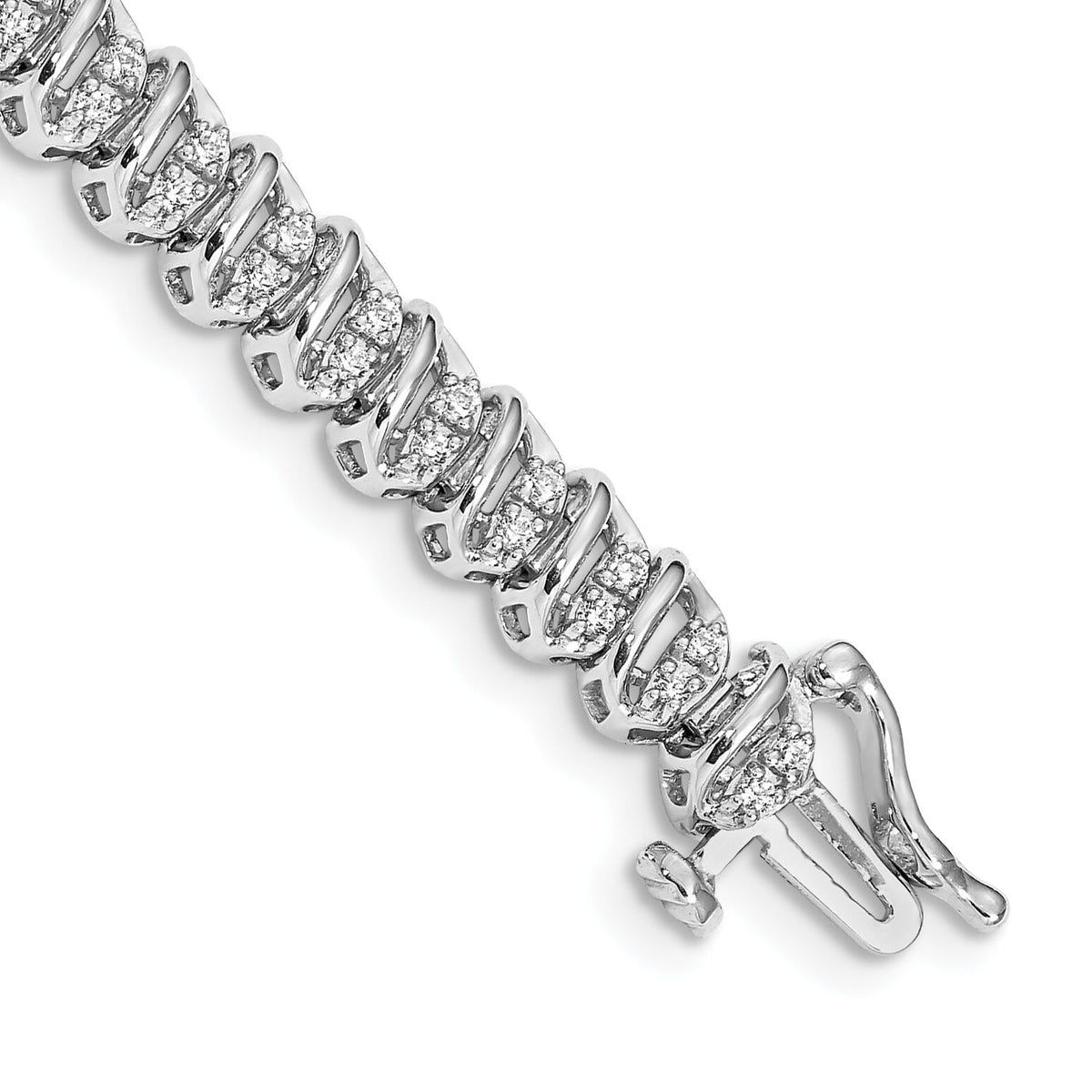 14k White Gold Diamond Fancy Bracelet-BM4645-100-WA