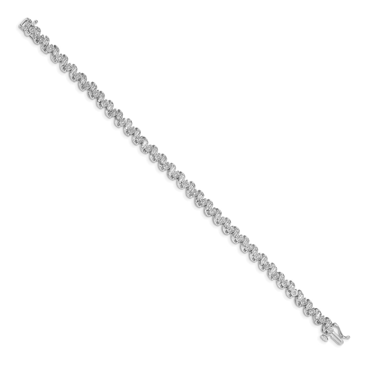 14k White Gold Diamond Bracelet-BM4646-100-WA