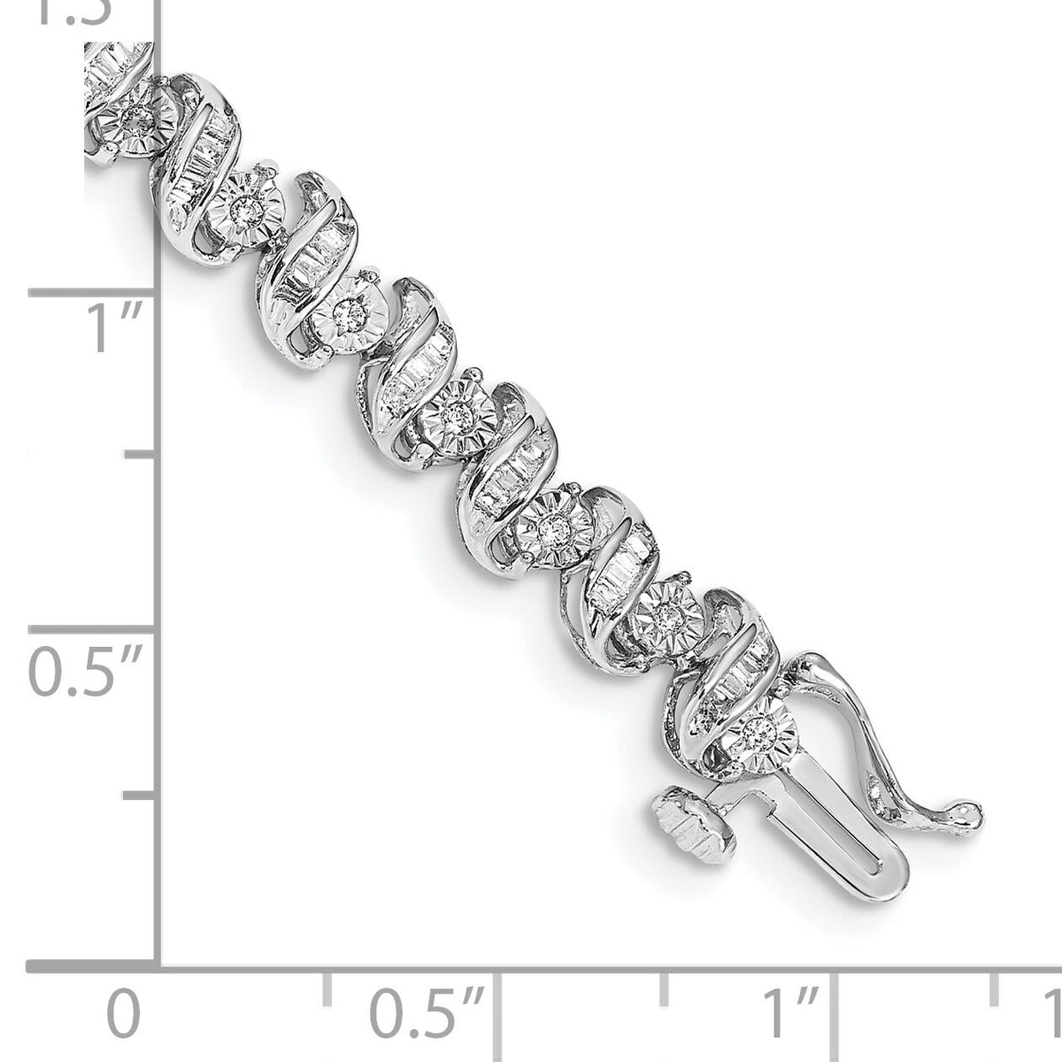 14k White Gold Diamond Bracelet-BM4646-100-WA