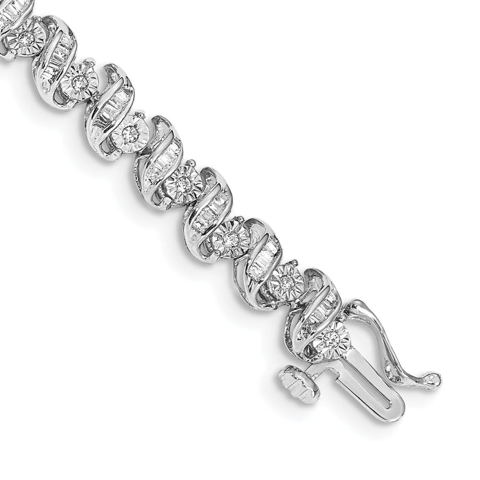 14k White Gold Diamond Bracelet-BM4646-100-WA