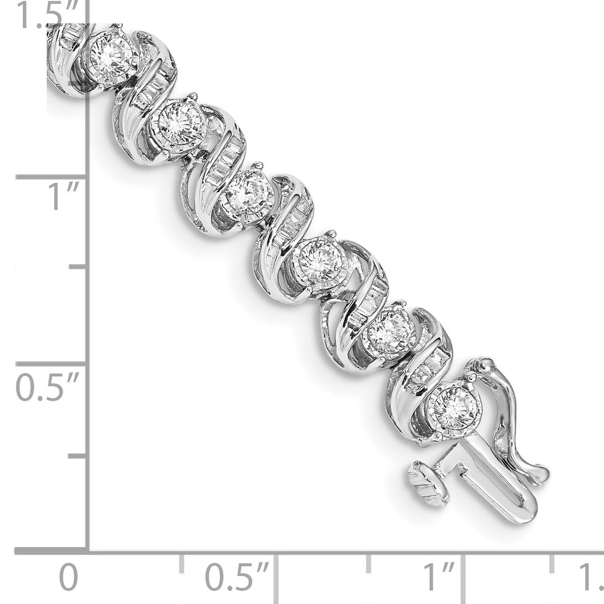 14k White Gold Diamond Bracelet-BM4647-300-WA