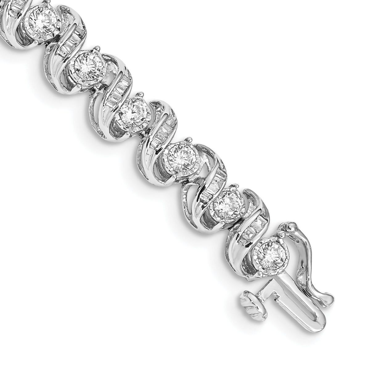 14k White Gold Diamond Bracelet-BM4647-300-WA