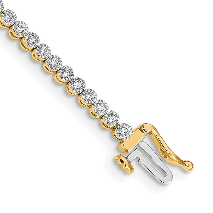 14k Diamond Tennis Bracelet-BM4648-050-YA