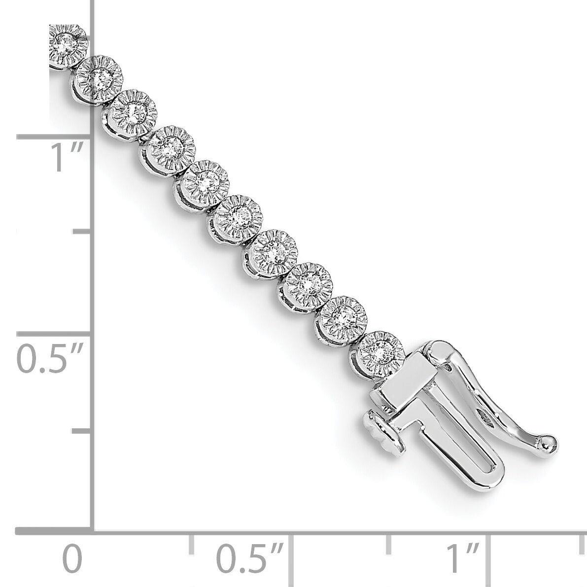 14k White Gold Diamond Tennis Bracelet-BM4649-100-WA