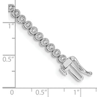 14k White Gold Diamond Tennis Bracelet-BM4649-100-WA