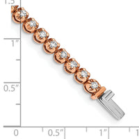 14k Rose Gold Diamond Bracelet-BM4650-200-RA