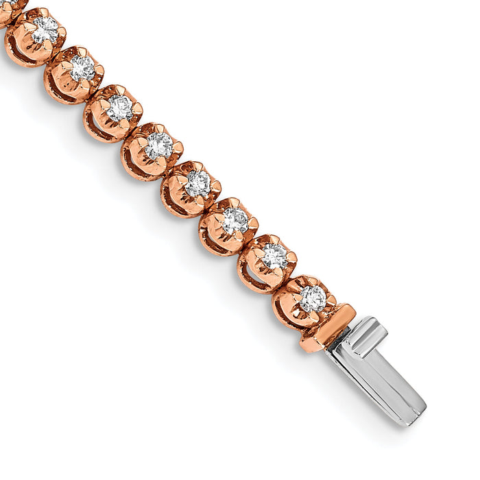 14k Rose Gold Diamond Bracelet-BM4650-200-RA
