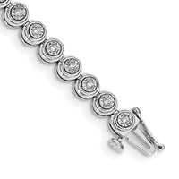14k White Gold Diamond Circle Link Bracelet-BM4652-050-WA