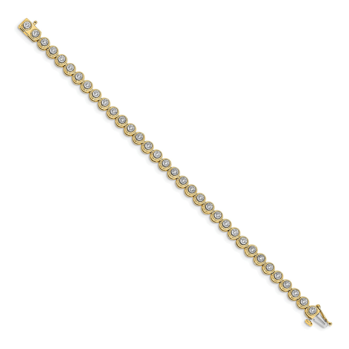 14k Diamond Circle Link Bracelet-BM4652-050-YA