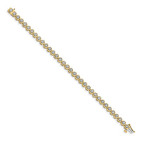 14k Diamond Circle Link Bracelet-BM4652-050-YA