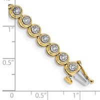 14k Diamond Circle Link Bracelet-BM4652-050-YA