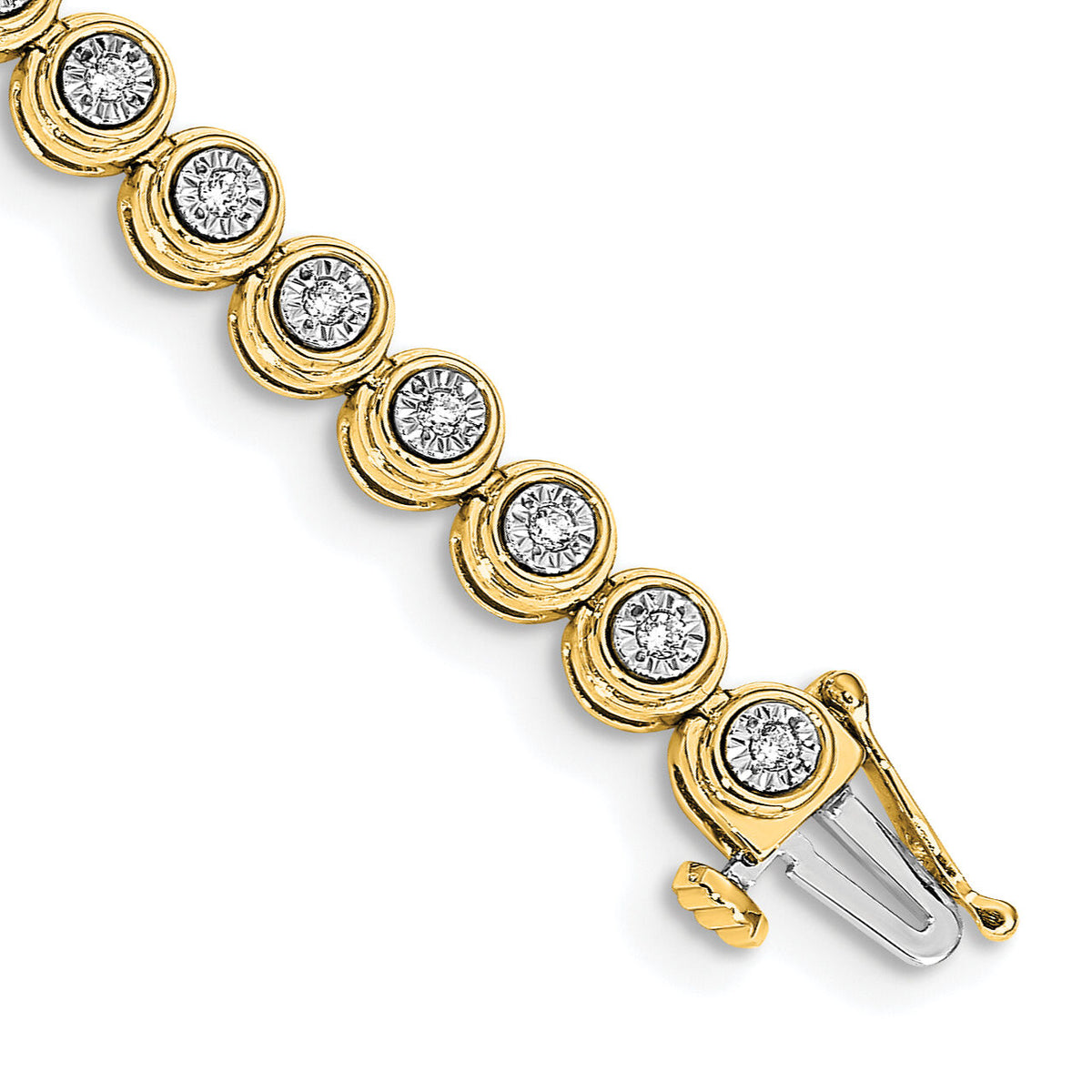 14k Diamond Circle Link Bracelet-BM4652-050-YA