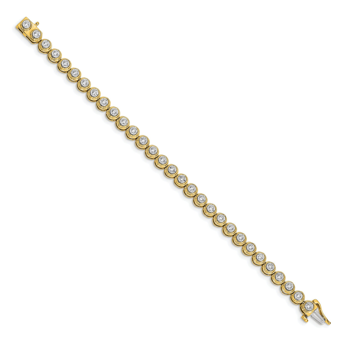 14k Diamond Circle Link Bracelet-BM4653-100-YA