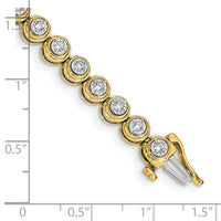 14k Diamond Circle Link Bracelet-BM4653-100-YA