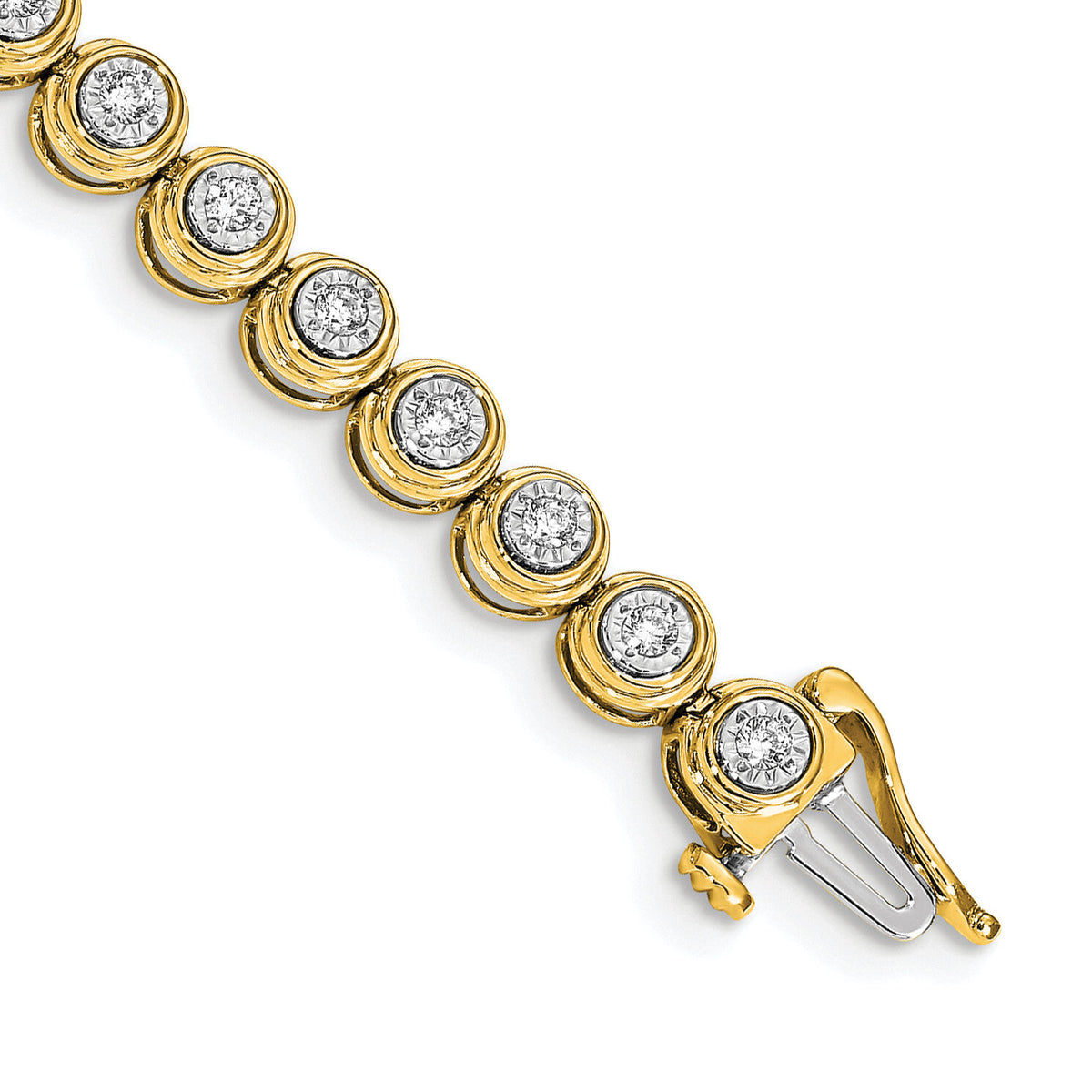 14k Diamond Circle Link Bracelet-BM4653-100-YA