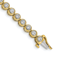 14k Diamond Circle Link Bracelet-BM4653-100-YA