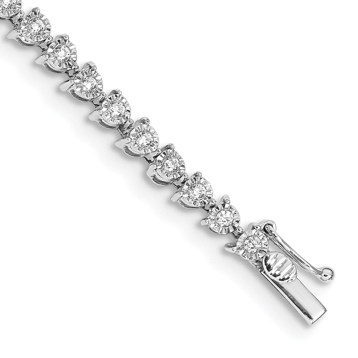 14k White Gold Diamond Bracelet-BM4655-100-WA