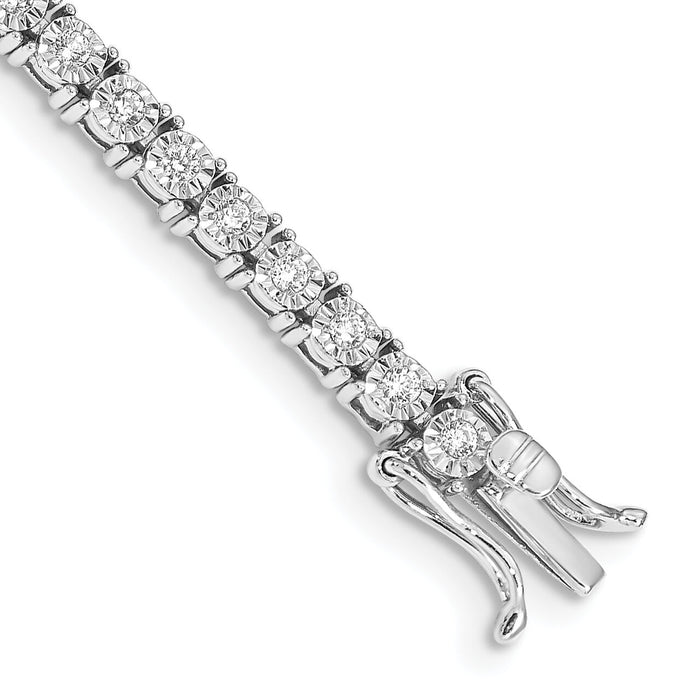 14k White Gold Illusion Setting Diamond Bracelet-BM4665-100-WA