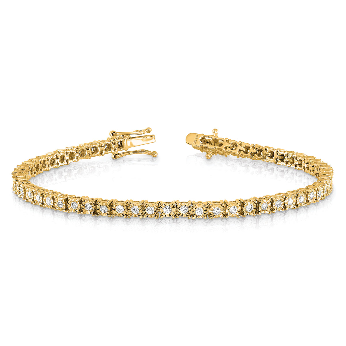 14k Illusion Setting Diamond Bracelet-BM4665-100-YA