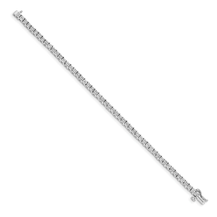 14k White Gold Diamond Bracelet-BM4667-100-WA