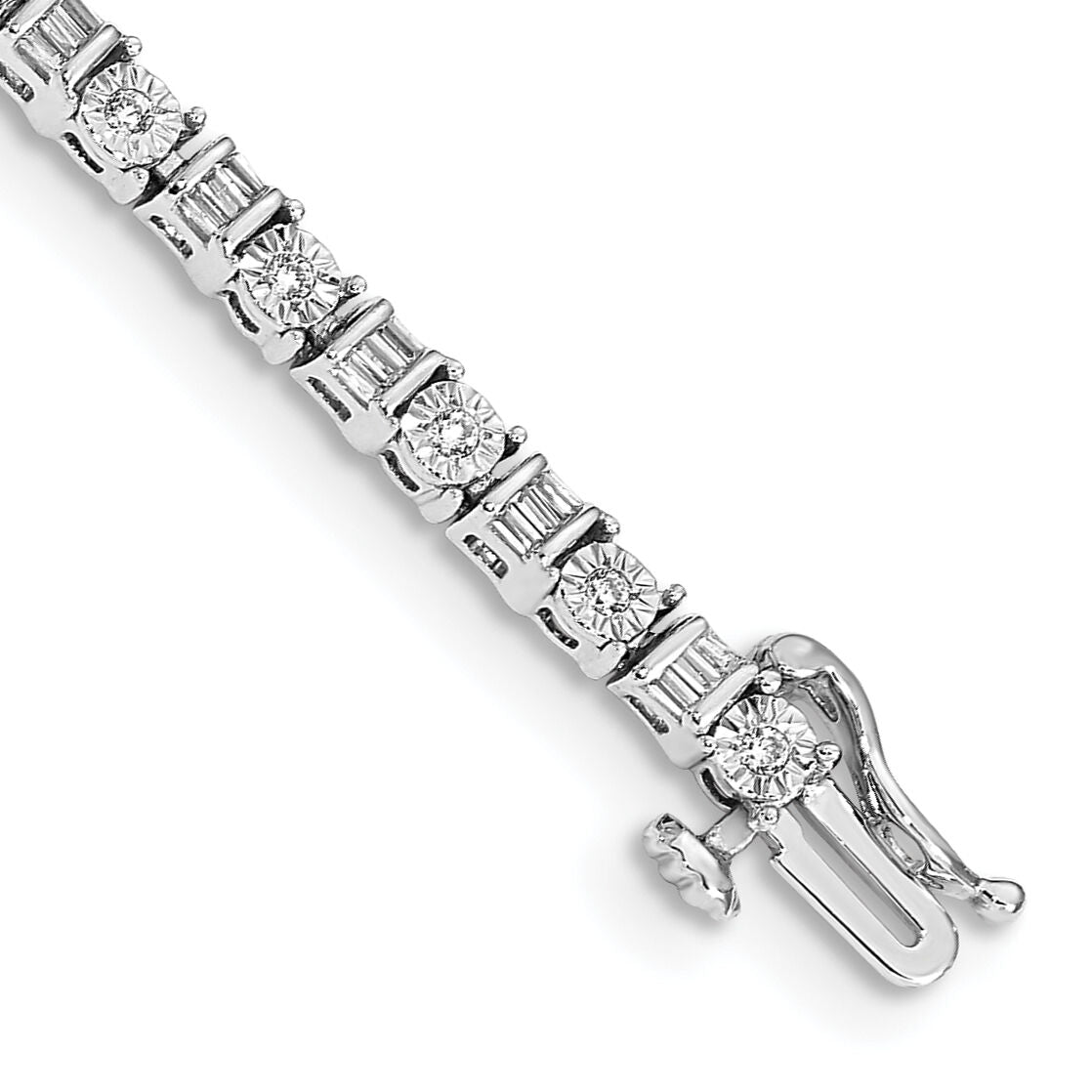 14k White Gold Diamond Bracelet-BM4667-100-WA
