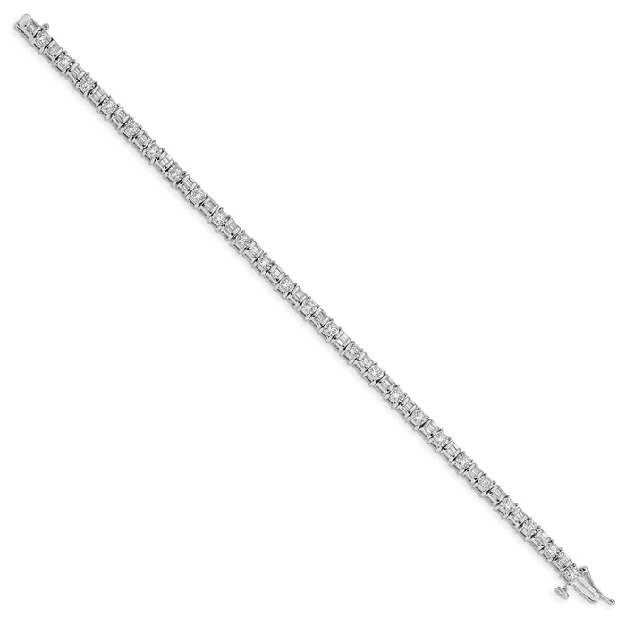 14k White Gold Diamond Bracelet-BM4668-200-WA