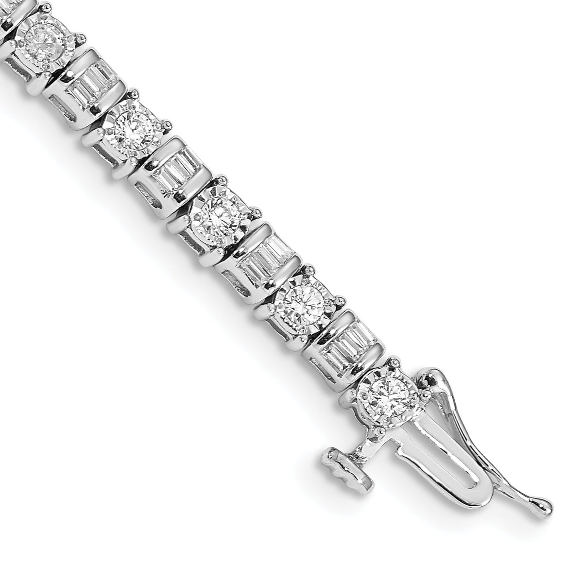 14k White Gold Diamond Bracelet-BM4668-200-WA