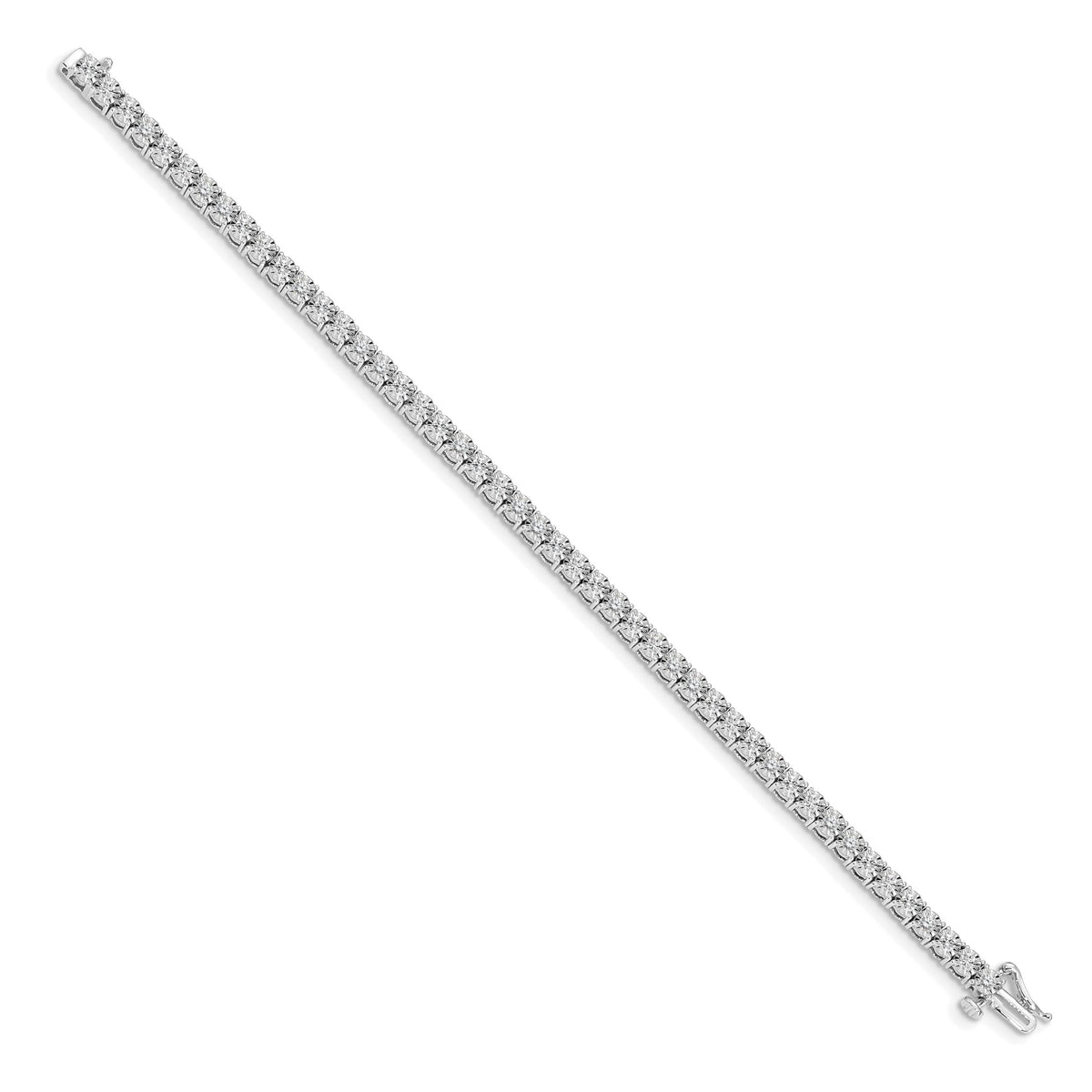 14k White Gold Illusion Setting Diamond Bracelet-BM4669-200-WA