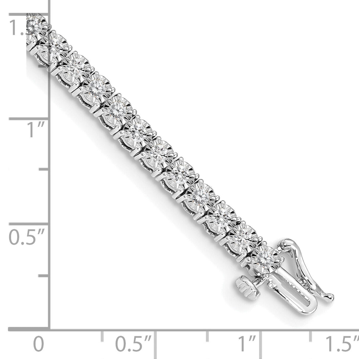 14k White Gold Illusion Setting Diamond Bracelet-BM4669-200-WA
