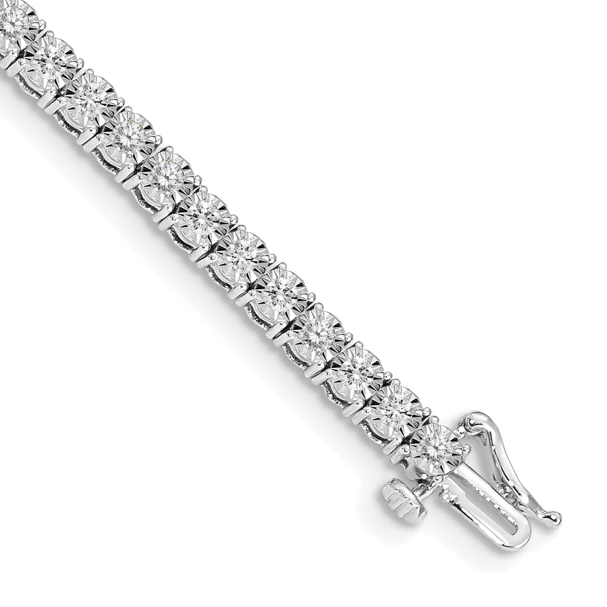 14k White Gold Illusion Setting Diamond Bracelet-BM4669-200-WA