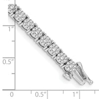 14k White Gold Cluster Setting Diamond Bracelet-BM4670-300-WA