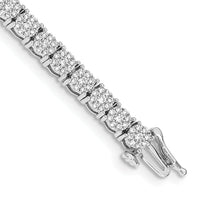 14k White Gold Cluster Setting Diamond Bracelet-BM4670-300-WA