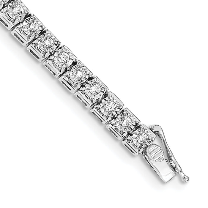 14k White Gold Diamond Tennis Bracelet-BM4671-200-WA