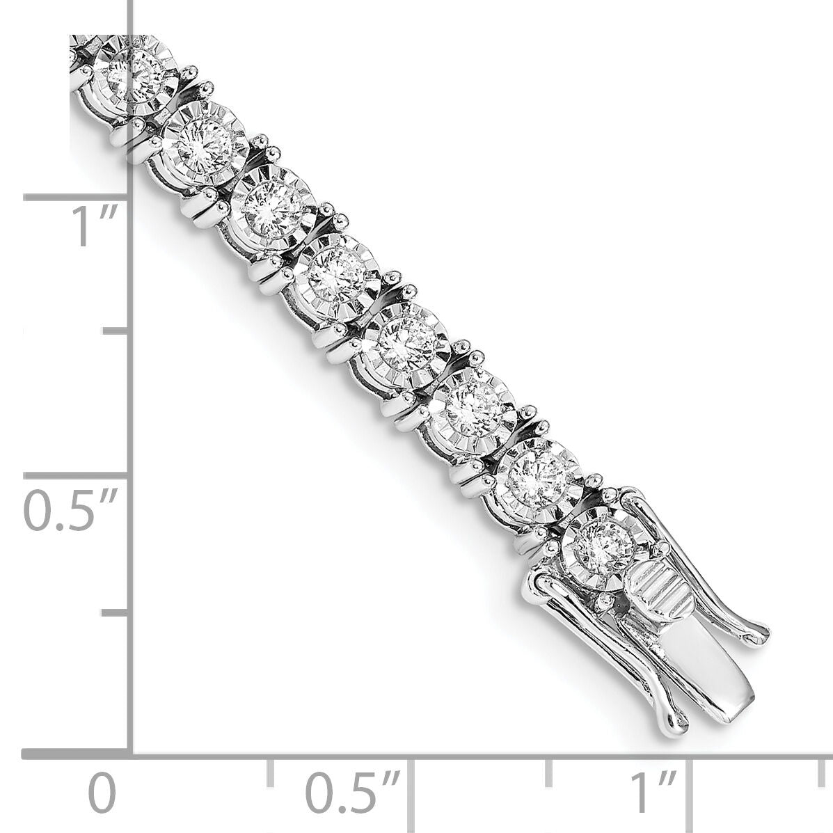 14k White Gold Illusion Setting Diamond Bracelet-BM4674-400-WA