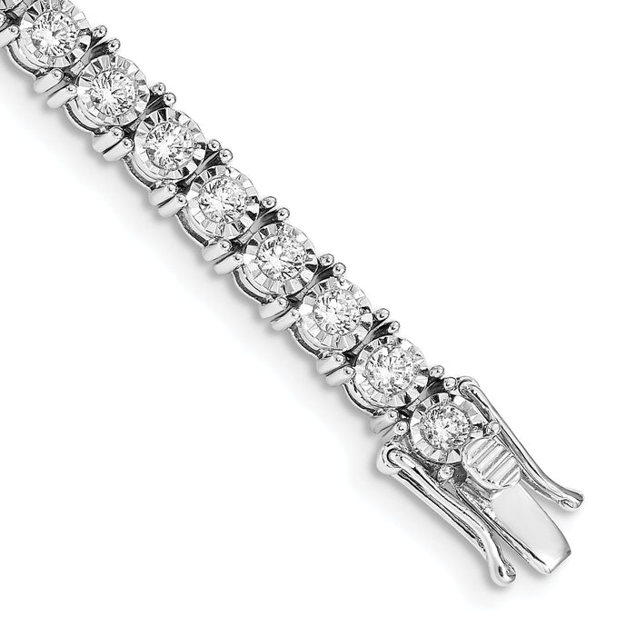 14k White Gold Illusion Setting Diamond Bracelet-BM4674-400-WA