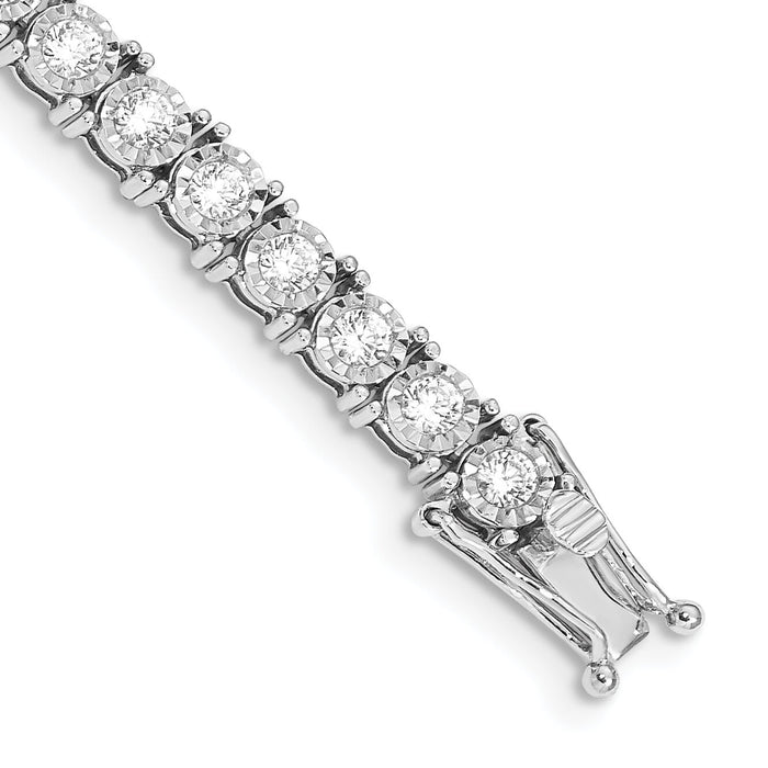 14k White Gold Illusion Setting Diamond Bracelet-BM4675-300-WA