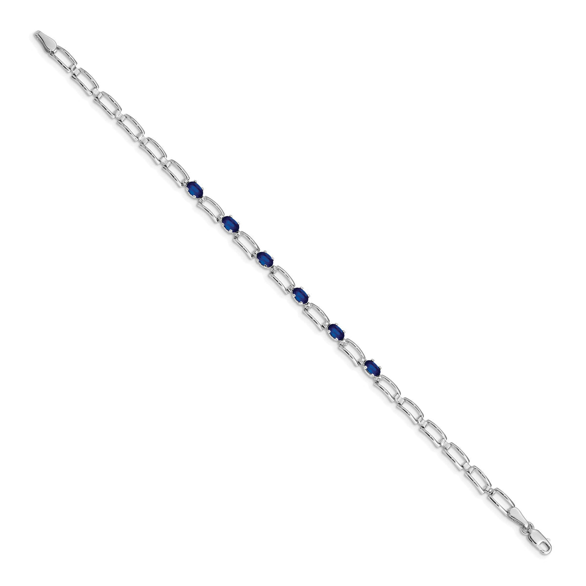 14k White Gold Sapphire Bracelet-BM4752-SA-001-WA