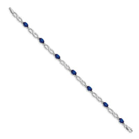 14k White Gold Infinity Diamond and Sapphire Bracelet-BM4772-SA-001-WA