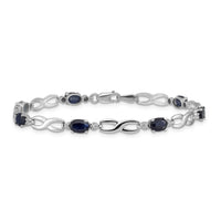 14k White Gold Infinity Diamond and Sapphire Bracelet-BM4772-SA-001-WA