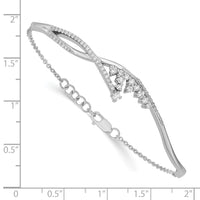 14k White Gold Polished Fancy Florina Diamond 7 inch Bracelet-BM6790-050-WA